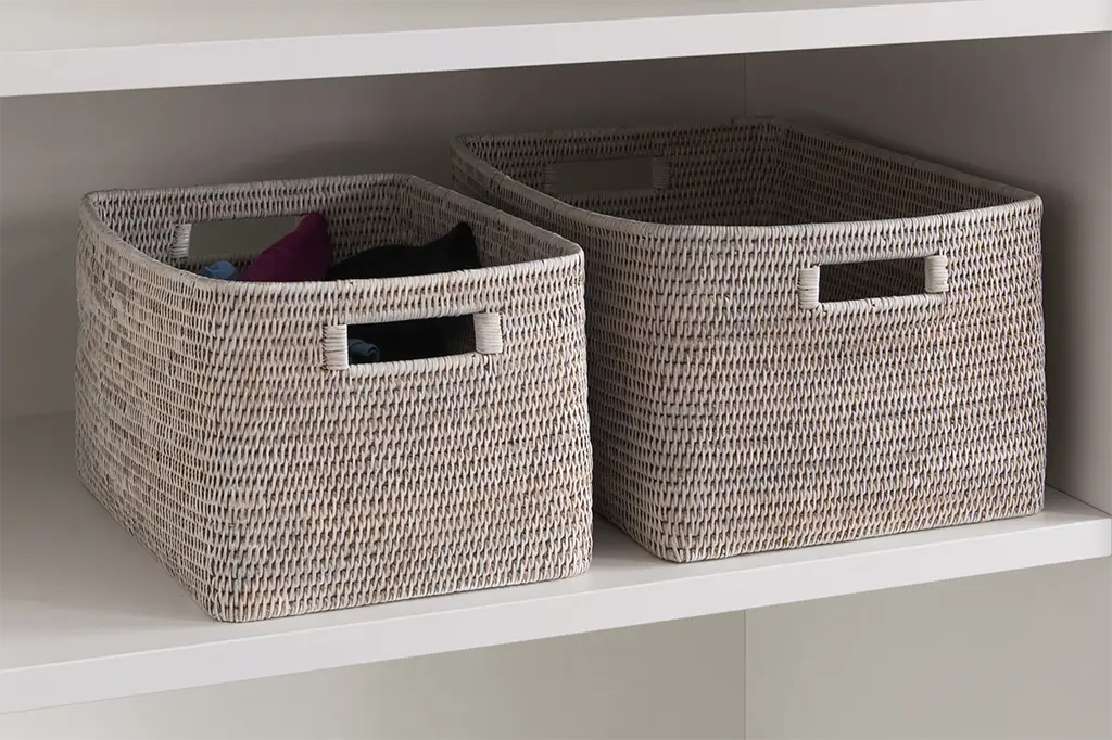 Pflege u Aufbewahrung - Rattan Schrankkoerbe